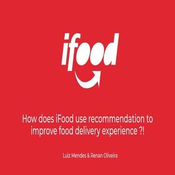 RecSys 2020 - iFood recommendation