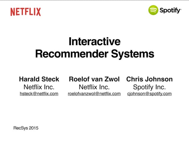 Interactive Recommender Systems wit...