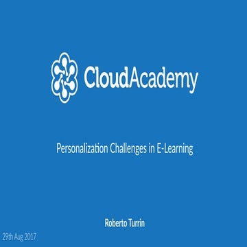 Personalization Challenges in E-Learning