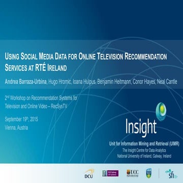 Using Social Media Data for Online Television Recommendation Services at RTÉ ...