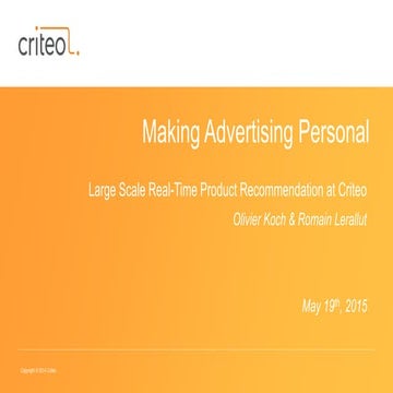 Making advertising personal, 4th NL Recommenders Meetup