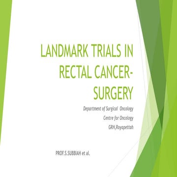 Rectal cancer  surgery trials