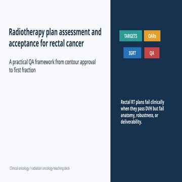 Comprehensive QA Framework for Radiotherapy Plan Assessment in Rectal ...