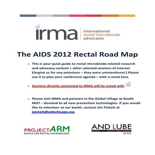 IRMA's Rectal Road Map