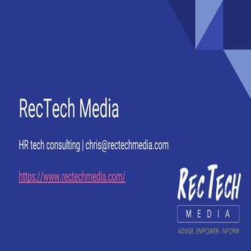 Rec Tech Media Consulting Options