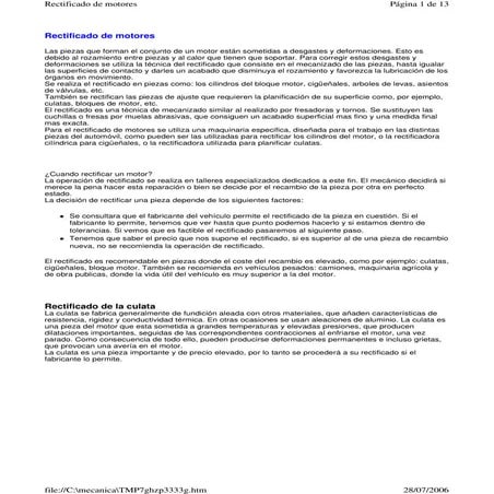 Rectificacion de motores