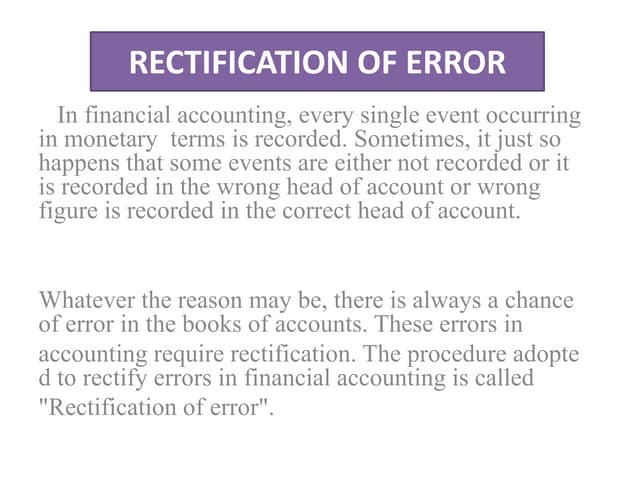 Rectification of Errors by N. Bala Murali Krishna