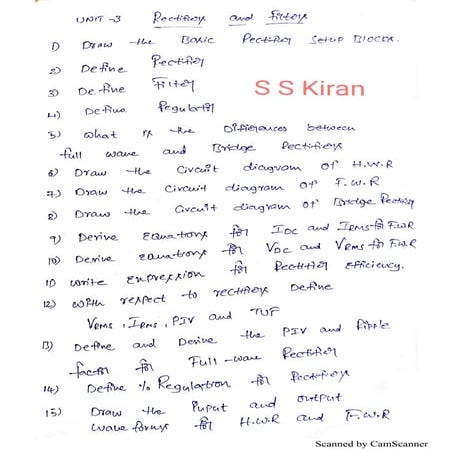 BJT and FET Short Question and Answers by S S Kiran Sir | PDF