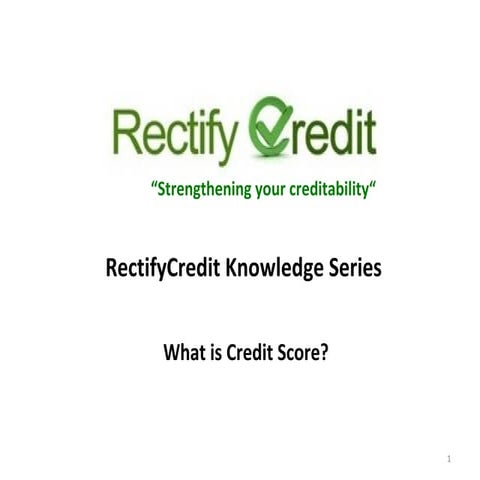 Understanding your credit report | PPTX