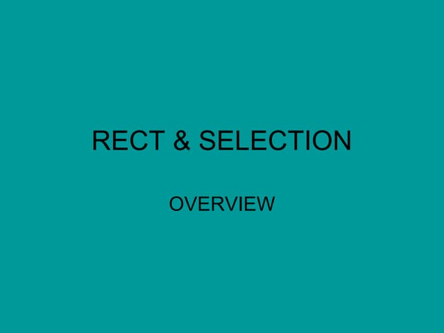 Rect & selection (intro)