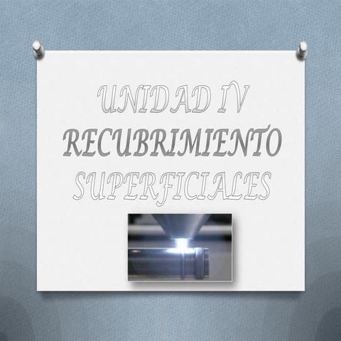 Recubrimientos superficiales