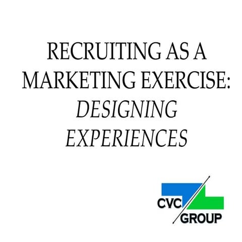 Recuiting as marketing exercise