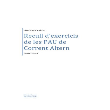 Recull exercicis ca