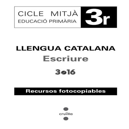 Cuaderno ejercicios de lengua 3r ep, catalán