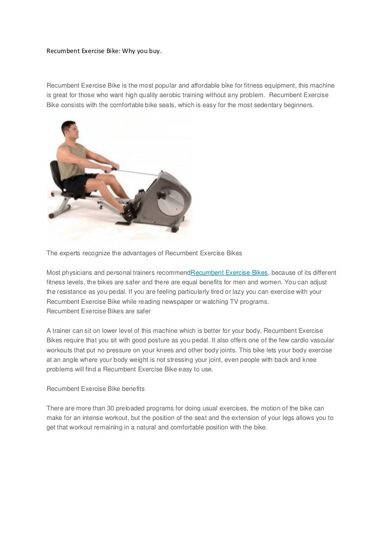 sedentary exercise bike