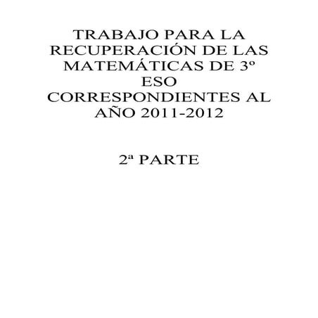 Recuperación Matemáticas