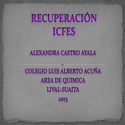 Recuperación icfes.alexa