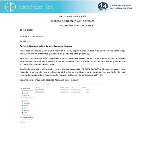 Recuperación de archivos