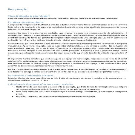 Recuperação   descrição