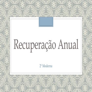 Recuperação anual 2 moderna