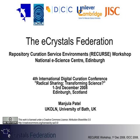 The eCrystals Federation