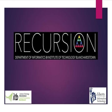 ITB Recursion 2018 | PPT