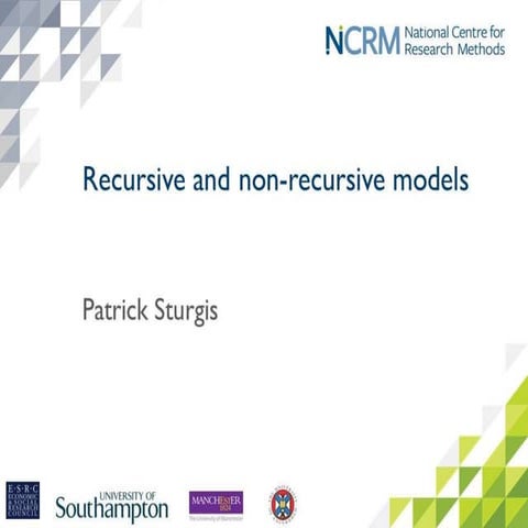 Recursive and non-recursive models | PPTX