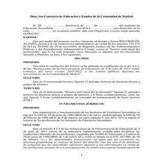 Recurso alzada horarios profesor-21...