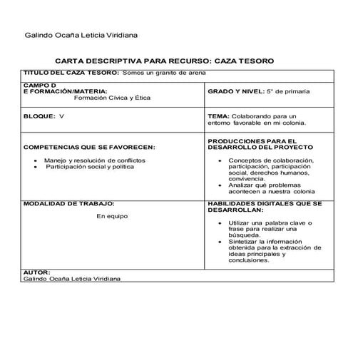 Recurso cazatesoro letty