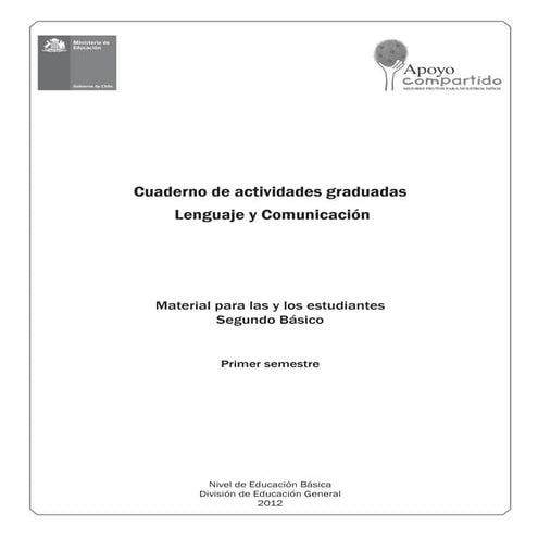 Recurso cuaderno de actividades graduadas 2° basico