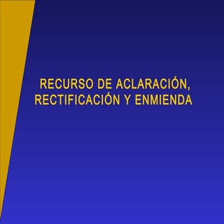 Recurso de aclaracion