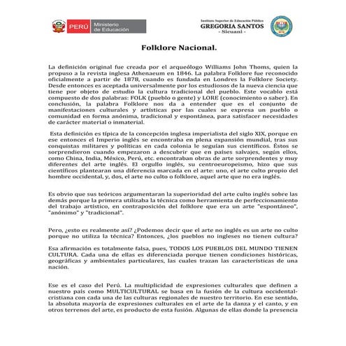 Folklore ecuatoriano | PPTX