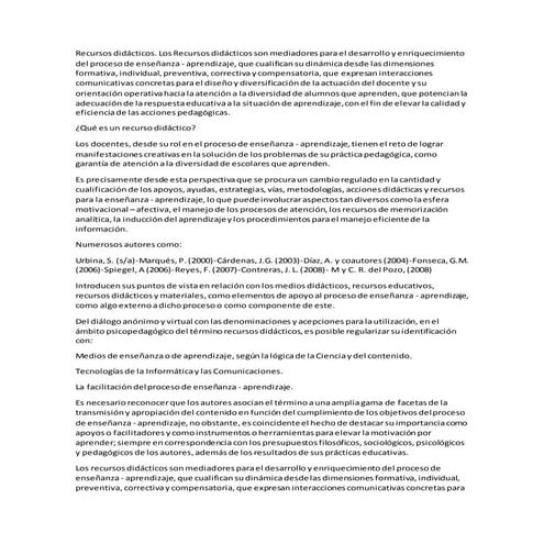 Recursos didácticos