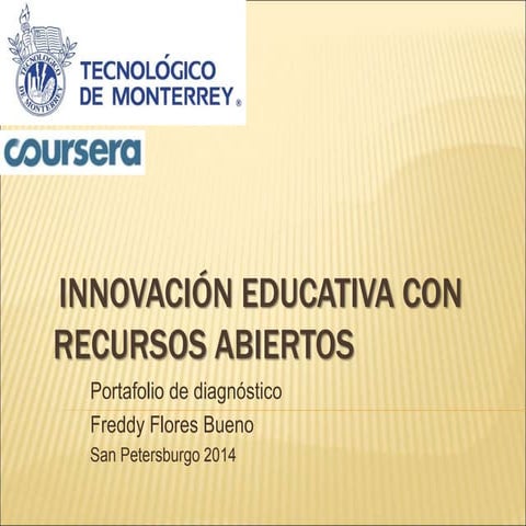 Portafolio de MOOC - Recursos abiertos: diagnostico 