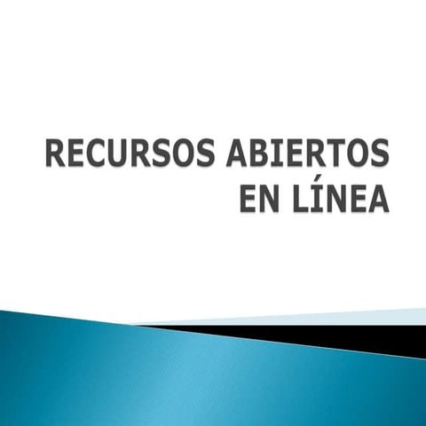 Recursos abiertos en línea. tecnol.2016