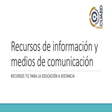 Recursos de información y medios de comunicación