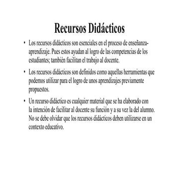 Recursos didácticos