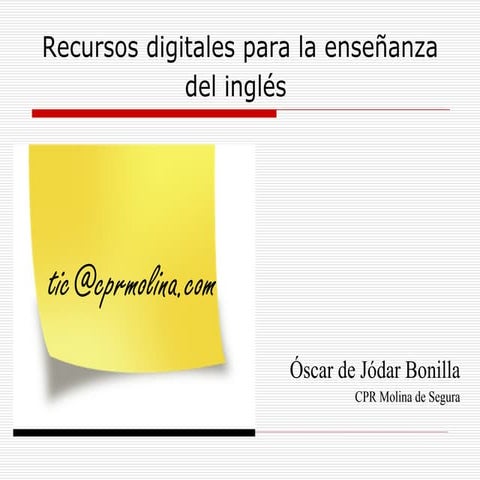 Recursos enseñanza de idiomas 2012