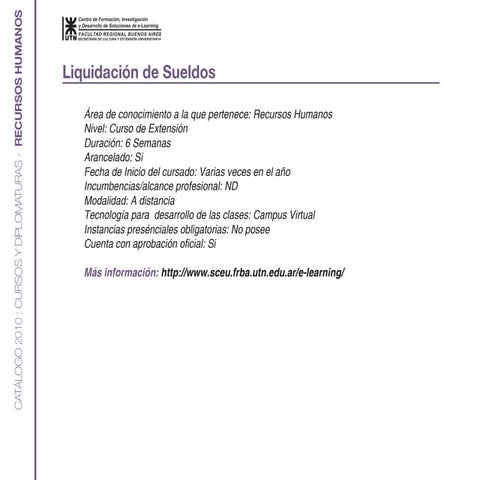 Recursos humanos - Liquidación de Sueldos