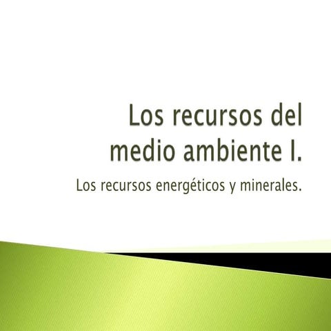 CTMA. Los recursos del medio ambiente I