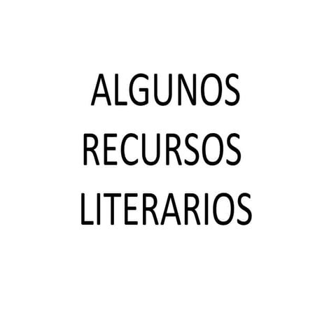 Recursos literarios