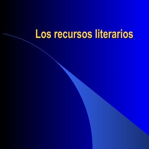 Recursos Literarios: teoría y ejemplos.
