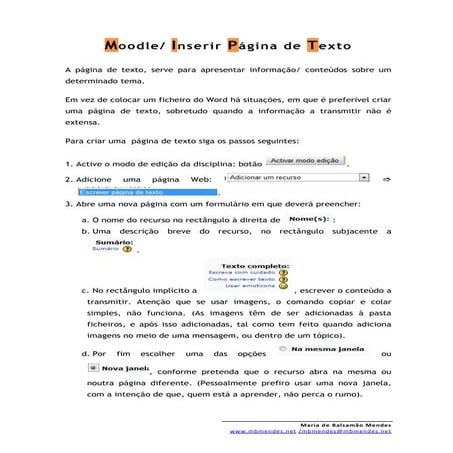 Recursos Moodle Pagina Texto