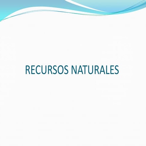 Recursos naturales