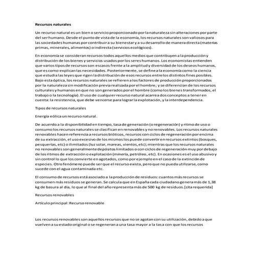 Recursos naturales