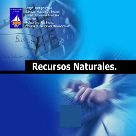 Recursos naturales. Quinto Basico