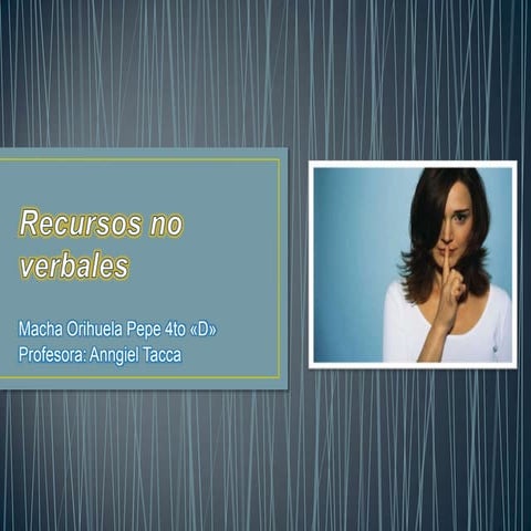 Recursos no verbales