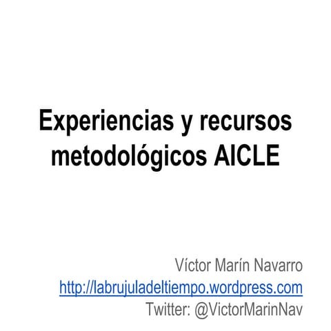 Recursos y materiales metodología AICLE