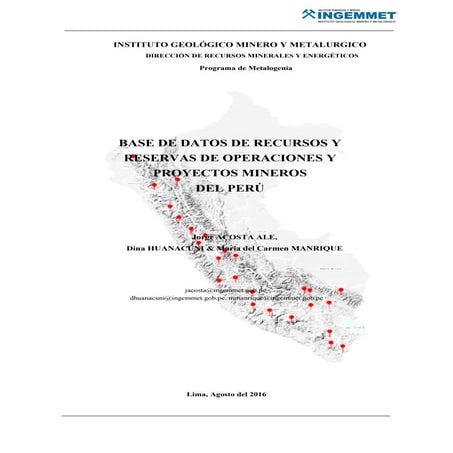 Recursos y reservas 2016