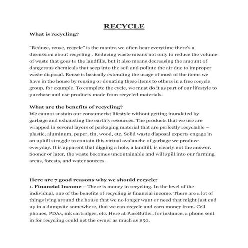 Recycle | DOCX